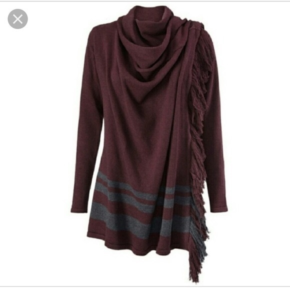 CAbi Port Fringe Wrap Sweater #3002 - Picture 3 of 7